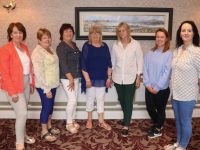 Seven members of Kerry Respite Care who were honoured at a dinner in The Rose Hotel on Friday, From left; Margaret Quille, Kay Fitzell, Joan Breen (retiring), Nora Stack (retiring), Noreen Leen, Cian Savage and Sharon Browne. Photo by Dermot Crean