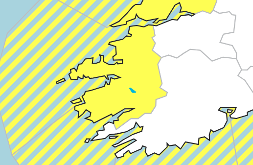 Status Yellow Rain Warning Issued For Kerry On Sunday Night/Monday Morning